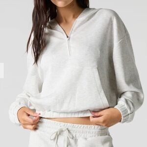 3/$45 Grey Half Zip Hoodie Sweatshirt